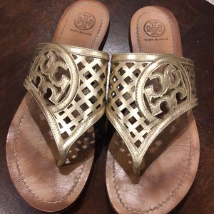 Tory Burch Lattice Logo Thong Sandal